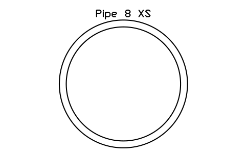 Anteprima del simbolo Pipe 8 XS, blocco AISC_Pipe8XS
