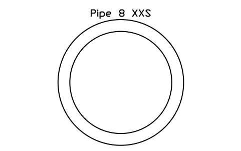Anteprima del simbolo Pipe 8 XXS, blocco AISC_Pipe8XXS