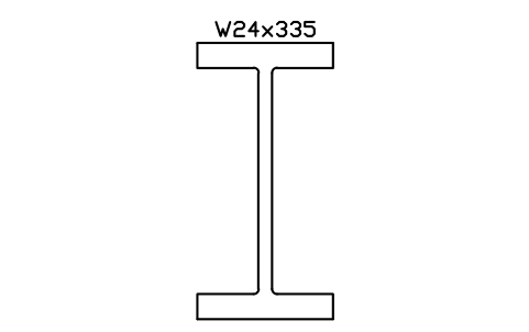 Anteprima del simbolo W24x335, blocco AISC_W24X335
