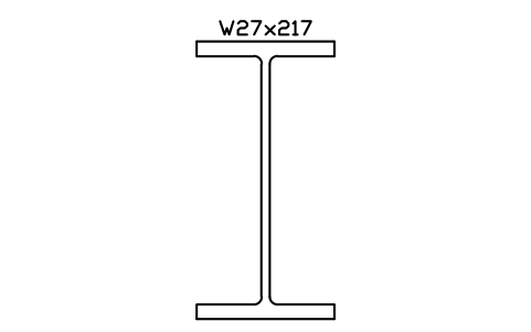 Anteprima del simbolo W27x217, blocco AISC_W27X217