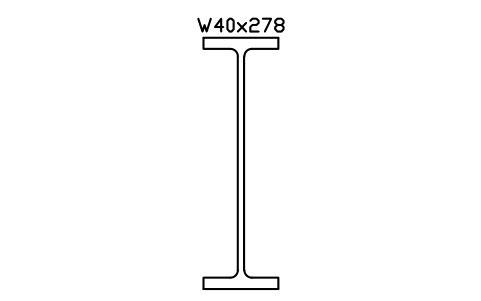 Anteprima del simbolo W40x278, blocco AISC_W40X278