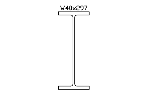 Anteprima del simbolo W40x297, blocco AISC_W40X297