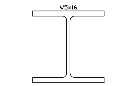 Anteprima del simbolo W5x16, blocco AISC_W5X16