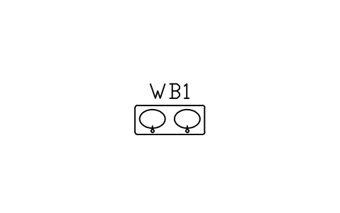 Preview of the Wash basin, double symbol, block ARCH_BASIN_DOUBLE
