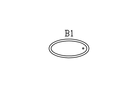 Preview of the Bathtub, freestanding oval symbol, block ARCH_BATH_OVAL