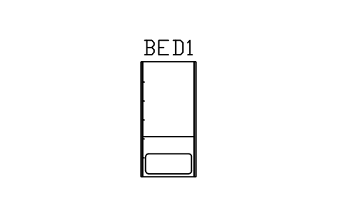 Preview of the Bunk bed symbol, block ARCH_BED_BUNK