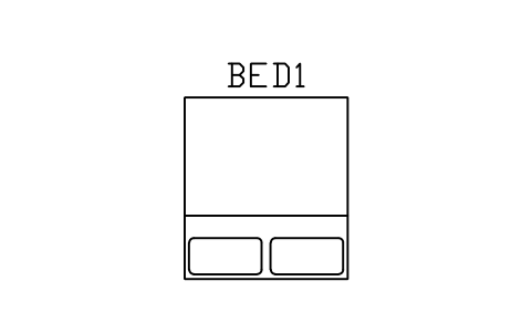 Preview of the Bed, king symbol, block ARCH_BED_KING