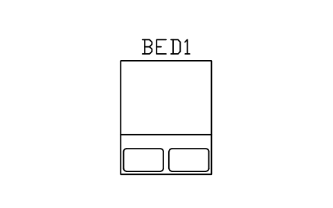 Preview of the Bed, queen symbol, block ARCH_BED_QUEEN