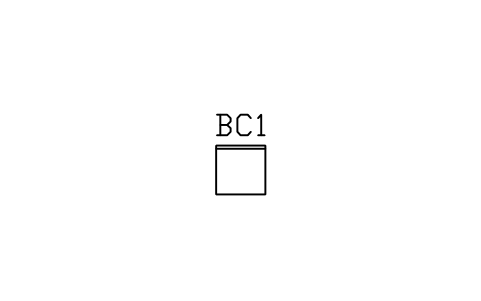 Preview of the Base cabinet, 600 symbol, block ARCH_CABINET_BASE