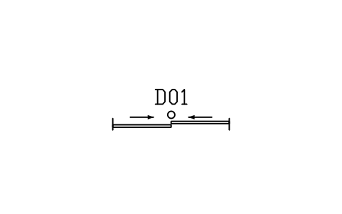 Preview of the Door, automatic sliding symbol, block ARCH_DOOR_AUTOMATIC