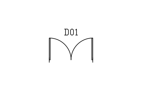Preview of the Door, double swing symbol, block ARCH_DOOR_DOUBLE