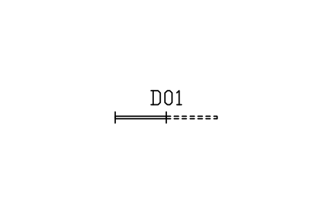 Preview of the Door, pocket sliding symbol, block ARCH_DOOR_POCKET