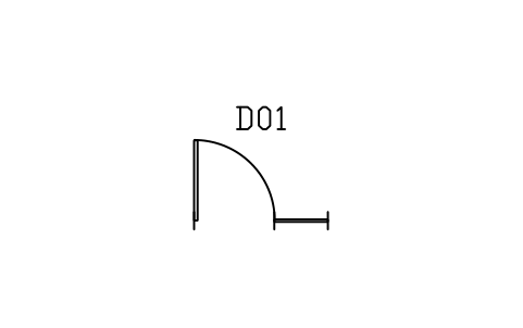 Preview of the Door, single with sidelight symbol, block ARCH_DOOR_SIDELIGHT
