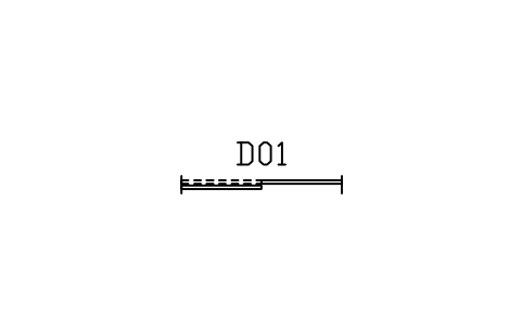 Preview of the Door, sliding single symbol, block ARCH_DOOR_SLIDING