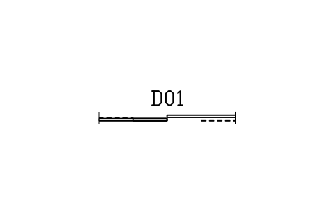 Preview of the Door, sliding double symbol, block ARCH_DOOR_SLIDING_DOUBLE