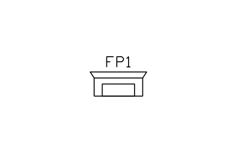 Preview of the Fireplace symbol, block ARCH_FIREPLACE