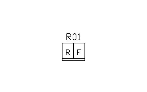 Preview of the Refrigerator, double door symbol, block ARCH_FRIDGE_FREEZER