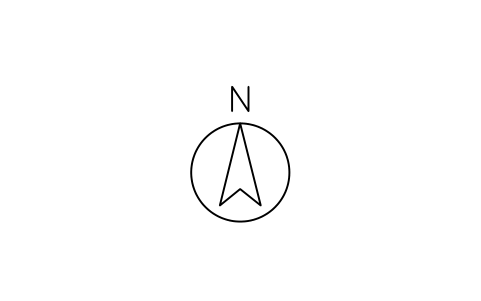 Preview of the North arrow symbol, block ARCH_NORTH_ARROW