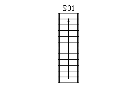 Preview of the Stair, straight with handrails symbol, block ARCH_STAIR_STRAIGHT_RAIL