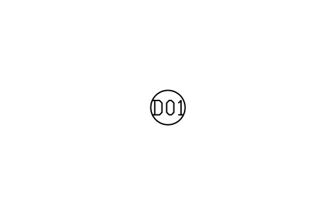 Preview of the Door tag symbol, block ARCH_TAG_DOOR