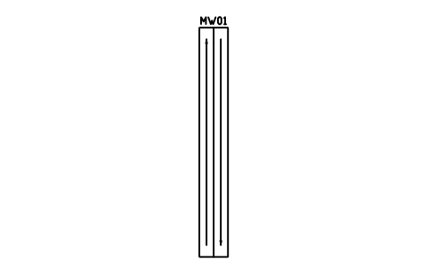 Preview of the Moving walkway symbol, block ARCH_TRAVELATOR