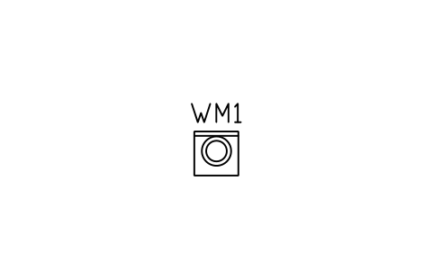 Preview of the Washing machine symbol, block ARCH_WASHER