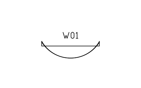 Preview of the Window, bow symbol, block ARCH_WINDOW_BOW