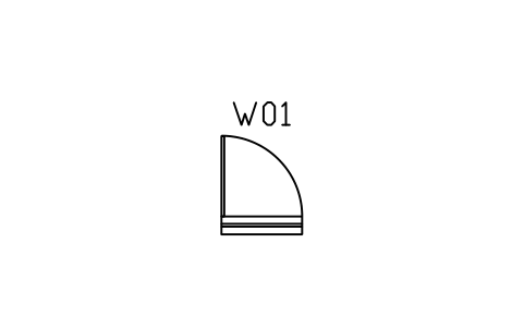Preview of the Window, casement single symbol, block ARCH_WINDOW_CASEMENT