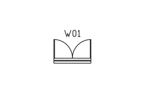 Preview of the Window, casement double symbol, block ARCH_WINDOW_CASEMENT_DOUBLE