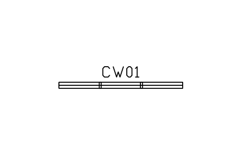 Preview of the Curtain wall segment symbol, block ARCH_WINDOW_CURTAIN