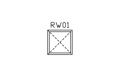 Preview of the Skylight / roof window symbol, block ARCH_WINDOW_SKYLIGHT