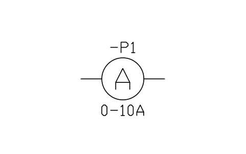 符號 Ammeter 的預覽，圖塊名 IEC_AMMETER