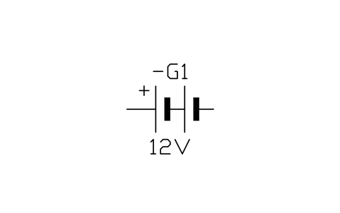 符號 Battery 的預覽，圖塊名 IEC_BATTERY