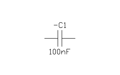 符號 Capacitor 的預覽，圖塊名 IEC_CAPACITOR