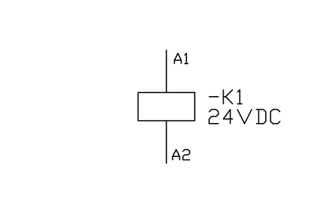 符號 Relay / contactor coil 的預覽，圖塊名 IEC_COIL