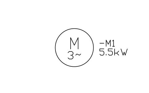 符號 Motor, three-phase 的預覽，圖塊名 IEC_MOTOR_3PH