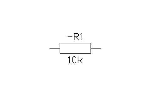 符號 Resistor 的預覽，圖塊名 IEC_RESISTOR