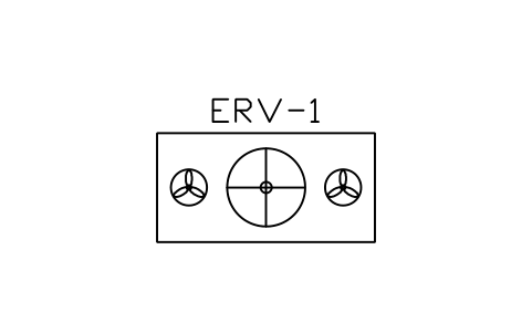 Vorschau des Symbols Energy recovery ventilator, Block HV_AHU_ERV