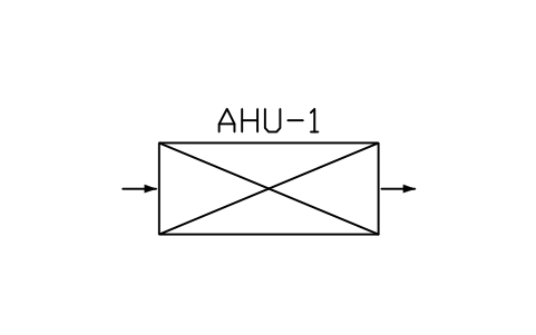 Vorschau des Symbols Air handling unit, simple, Block HV_AHU_SIMPLE