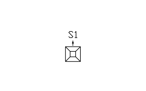 Vorschau des Symbols Square diffuser, 1-way, Block HV_DIFF_SQ_1WAY