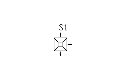 Vorschau des Symbols Square diffuser, 3-way, Block HV_DIFF_SQ_3WAY