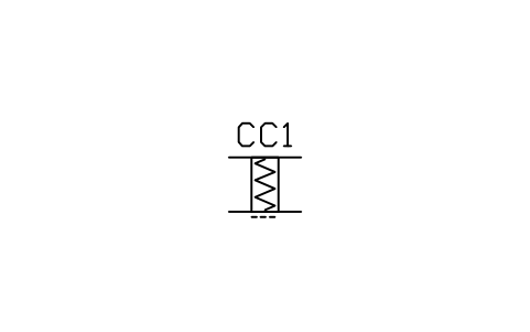 Vorschau des Symbols Cooling coil in duct, Block HV_DUCT_COIL_COOLING