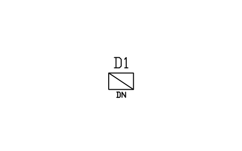 Vorschau des Symbols Duct drop (down), Block HV_DUCT_DROP