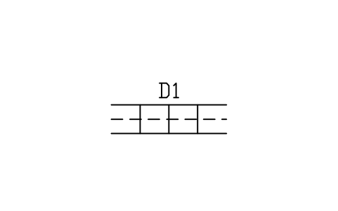 Vorschau des Symbols Round duct, double line, Block HV_DUCT_ROUND