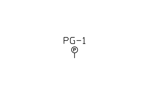 Vorschau des Symbols Pressure gauge, Block HV_GAUGE_PRESSURE