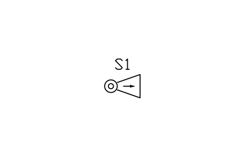 Vorschau des Symbols Jet nozzle, long throw, Block HV_NOZZLE_JET