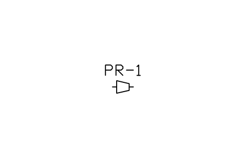 Vorschau des Symbols Pipe reducer, Block HV_PIPE_REDUCER