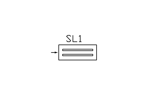 Vorschau des Symbols Duct silencer / attenuator, Block HV_SILENCER