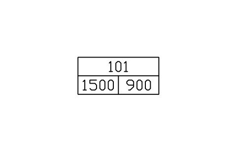 Vorschau des Symbols Room load / airflow tag, Block HV_TAG_ROOM_LOAD