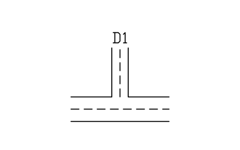 Vorschau des Symbols Branch tee, rectangular, Block HV_TEE_BRANCH